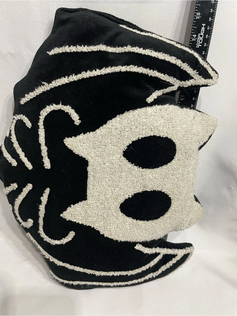 15” Skeletal Bat Spooky Halloween Goth Throw Pillow Good Condition